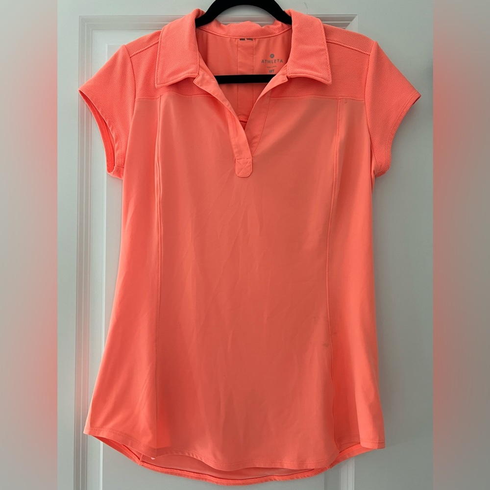 Athleta size MT orange shirt
